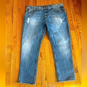 X-Ray Authentic Men's Denim Faded Distressed Jeans Size 40
